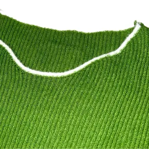 No name beautiful green white trim sweater! New thumbnail 2