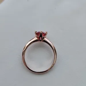 1ct Pink Moissanite, Rosegold. Size 6 thumbnail 5