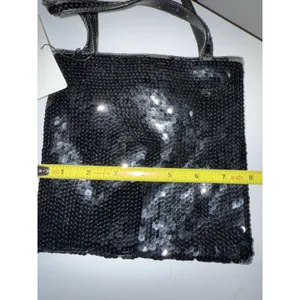 Vintage Miu Miu Hand Bag Black Sequins‎ See Photos G thumbnail 5
