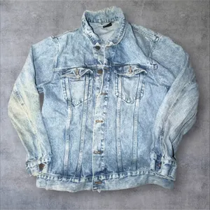 BDG Urban Outfitters Acid Wash Denim Trucker Jacket Light Blue Women Medium thumbnail 1