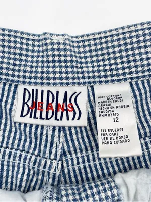 Vintage 90s Y2K Bill Blass Jeans Gingham Denim Mom Shorts Size 12 Cotton Preppy thumbnail 5
