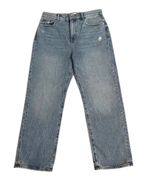 NEW LOFT Size 30 10 Petite 10P Straight Leg Jeans Distressed High Rise thumbnail 1