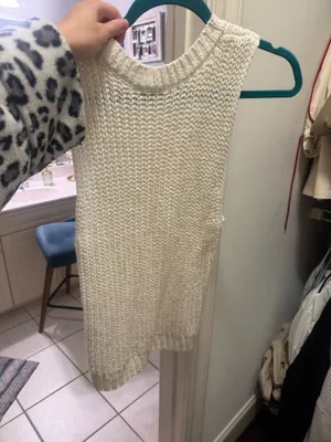 Abercrombie White Knit Tank thumbnail 3