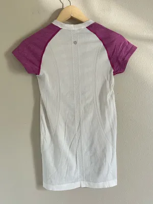 Lululemon Run: Swiftly Tech Short Sleeve White / Ultra Violet 54 thumbnail 3