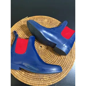 Lauren Ralph Lauren Tally Navy Blue Red Chelsea Rain Boots Womens 9 thumbnail 6