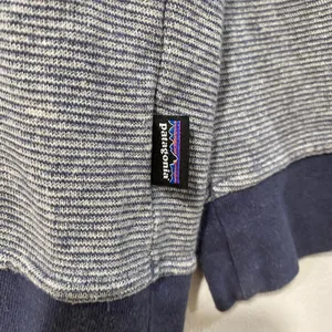 Patagonia Striped Crewneck Sweatshirt L Blue Gray Raglan Outdoor Casual thumbnail 7
