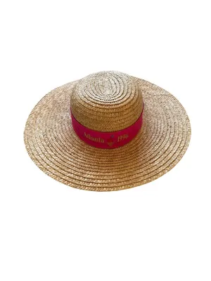 OLYMPICS Atlanta Georgia Vintage 1996 Collectible Crew Straw Brimmed Bow Hat thumbnail 6