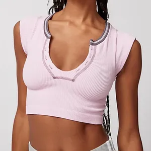 Urban Outfitters Pink Purple Crop Top thumbnail 1