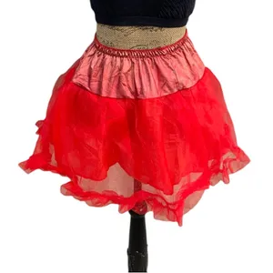 Red Petticoat Halloween Costume Tulle Skirt thumbnail 2