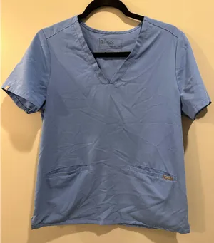 FIGS Casma Three-Pocket Scrub Top Ceil Blue thumbnail 5