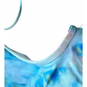 Frankies Bikinis One Piece Swimsuit Blue Amanda Satin One Piece XS Blue White thumbnail 11