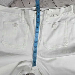 J. Crew Sailor mid-rise relaxed demi-boot‎ jean in white 27 BZ728 NWT thumbnail 11