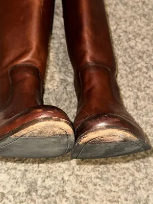 FRYE Molly Button Tall Brown Leather Riding Boots thumbnail 13