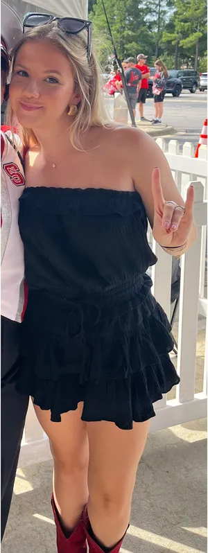 Black Strapless Romper thumbnail 1