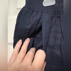 *J. Crew Women's Navy 100% Linen Size Small Summer Shorts thumbnail 6