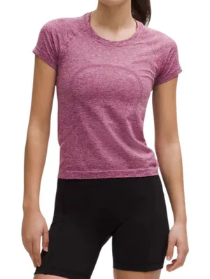 Lululemon Swiftly Tech Short-Sleeve Shirt 2.0 *Waist Length *Grape/Pink Haze thumbnail 1