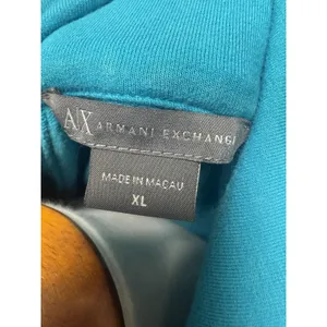 Armani Exchange‎ Pullover Sweatshirt Womens XL Turquoise Blue Good Sequin Logo thumbnail 5