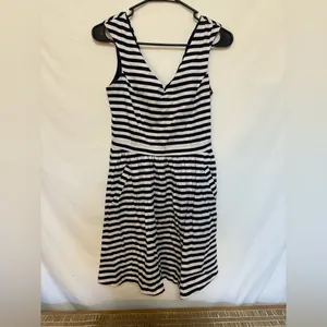 Zara V-Neck Fit and Flare Striped Skater Dress‎ XS thumbnail 5