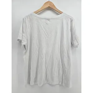 Marine Layer T-Shirt Womens L V-Neck White Supima Cotton Modal EUC thumbnail 3