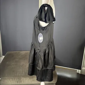 Women’s Black Scoop Bow Mini Dress Size XS 0-2 NEW thumbnail 5
