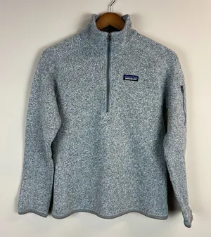 Patagonia Better Sweater 1/4 Zip Womens Small Gray Fleece Pullover Logo Outdoor thumbnail 1