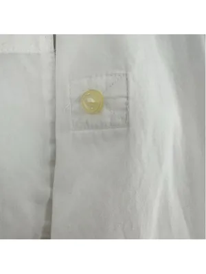 Lauren Ralph Lauren White Cotton Button Front Shirt Tab Up Long Sleeves Heritage thumbnail 5