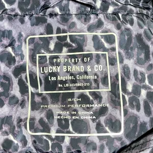 Lucky Brand Premium Performance Leopard Print Rain Jacket S thumbnail 8