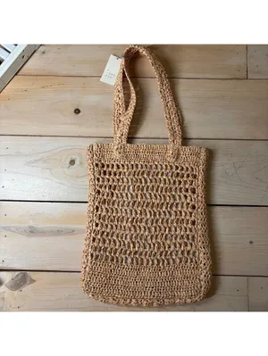 A New Day NWT Women's Large Woven Straw Tote Bag thumbnail 6