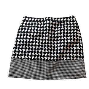 MICHAEL KORS Womens Skirt Black White Houndstooth Pattern Mini Size‎ 2 thumbnail 5
