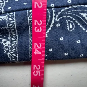 Ann Taylor Blue Bandana‎ 100% Cotton Top Balloon Sleeves Medium Casual thumbnail 7