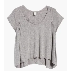 We The Free Free People Nori Relaxed Tee Gray Flowing Swing Top Size Small thumbnail 7