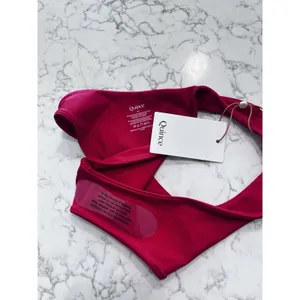 NWT Quince Cherry Red Italian High Leg Bikini Bottoms Size XS thumbnail 3
