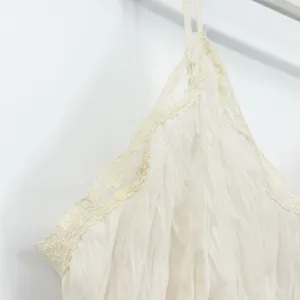 Allison Taylor Womens VTG Vintage Y2K Coquette Lace Trim‎ Cami Top Size XL Cream thumbnail 2