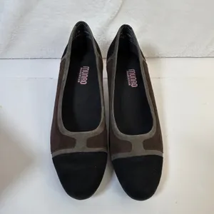 Munro American Odette Dark Brown Black Suede Low Heel Pumps Shoes Womens 8.5 M‎ thumbnail 3