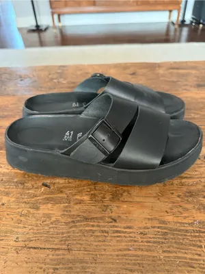 Papillio by Birkenstok Black Buckle Strap Sandals Size 41/10.5 thumbnail 3