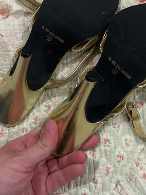 Ellie Gold Strappy Gladiator High Heel Sandals with Ankle Wrap thumbnail 3