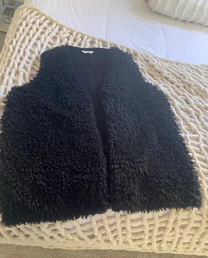 Tierra & Sky Sherpa black Long Vest Plus Size Woman 2XL thumbnail 5