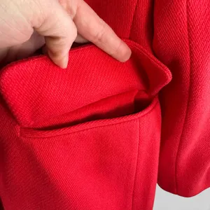 BCBGMAXAZRIA Womens Red Single Button Riding Coat Jacket Bold Chic Size S Small thumbnail 3
