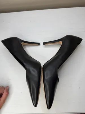 Antonio Melani Black Leather Pointed Toe Stiletto Pumps sz 10 thumbnail 10