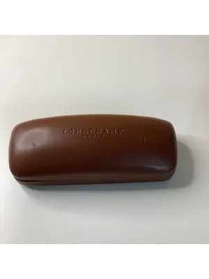 Longchamp Paris Brown Hard Shell Clamshell Sunglasses Eyeglasses Case, Used thumbnail 7
