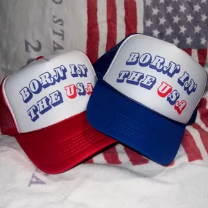 Born In The USA Trucker Hat Red thumbnail 5