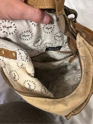 👜 Myra Bag Floral Canvas & Faux Leather Crossbody Shoulder Bag Boho Western thumbnail 5