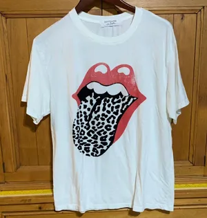 Daydreamer White Tee with Red and Black Graphic thumbnail 1