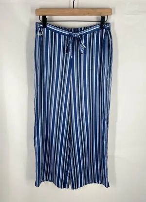 Lauren Ralph Lauren Gatsby II Striped Satin Pajama Lounge Pants Size M thumbnail 1