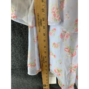 Abercrombie & Fitch Floral Tiered Mini Dress Strapless Pastel Summer XL Tall New thumbnail 15