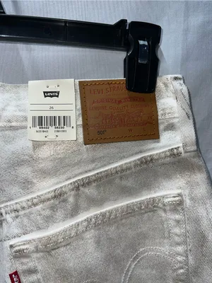Levi's 501 White‎ and gold Cutoff Denim Shorts thumbnail 4