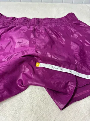 Athleta Race Runner Women’s Magenta Printed Athletic Shorts Size M‎ thumbnail 6