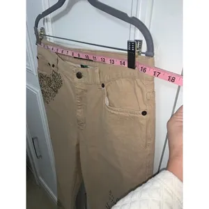 Lauren Ralph Lauren Women's Beige Floral Bootcut Jeans Size 10‎ thumbnail 6