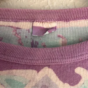 Vintage 70s 80s purple batik thermal top Size Small thumbnail 6