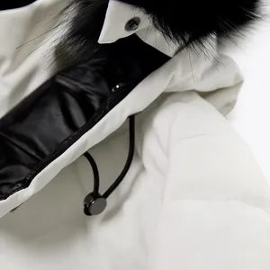 Zara ski puffer jacket skiing coat feathers down fitted winter coat thumbnail 10